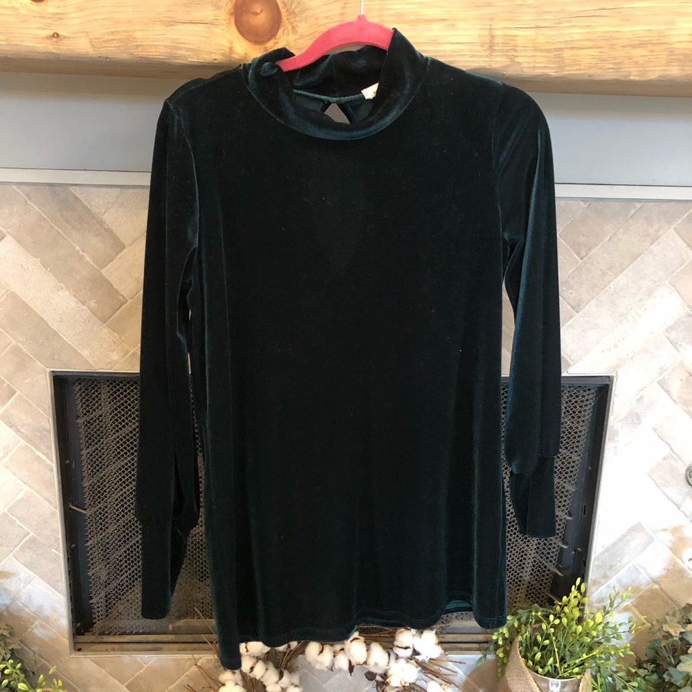 Emerald Green Velour Blouse